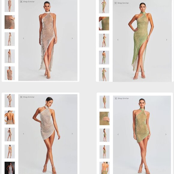 ISO - Retrofete X May Mashiah Gemma OR Quartz Dress in Silver OR Green Medium - Picture 1 of 5